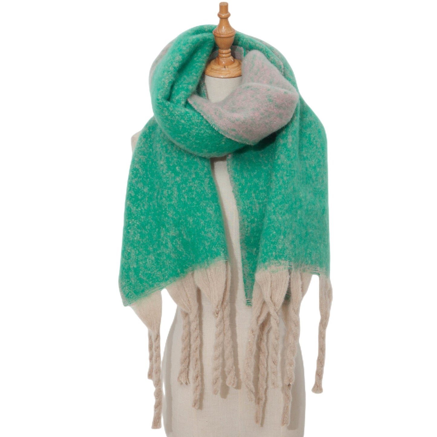 Gradient Color Tassel Scarves