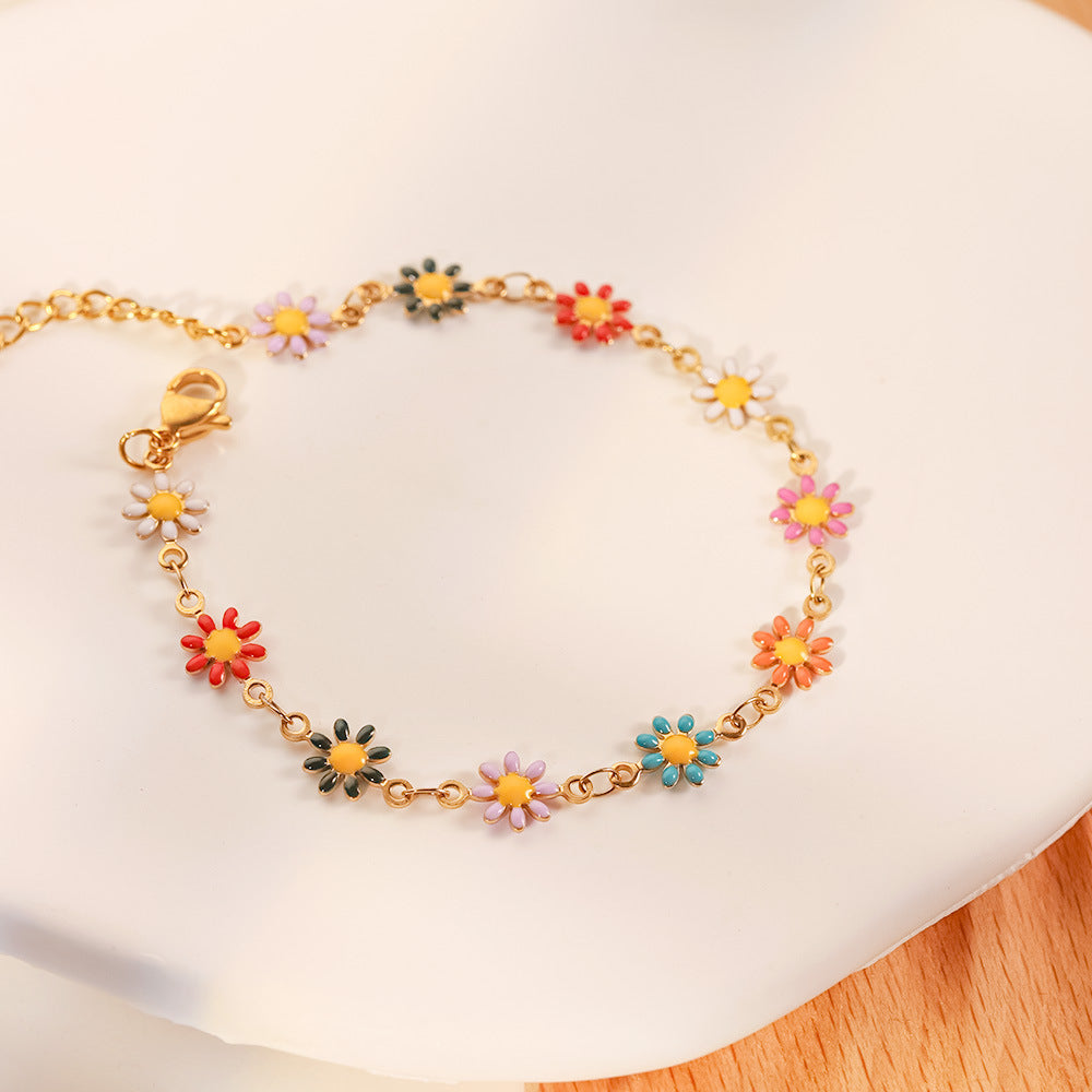 White/Colourful Daisy Chain Necklace