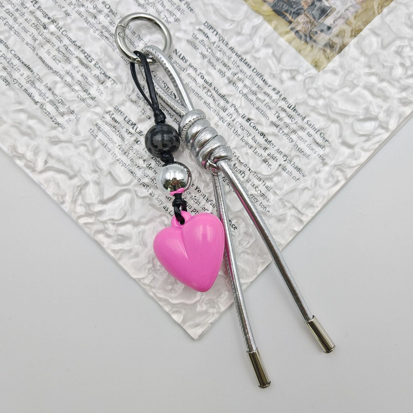 Simple Braided Heart Keychain Bag Charms