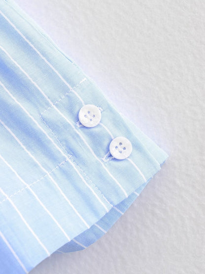 Casual Striped Shirt and Shorts Sets