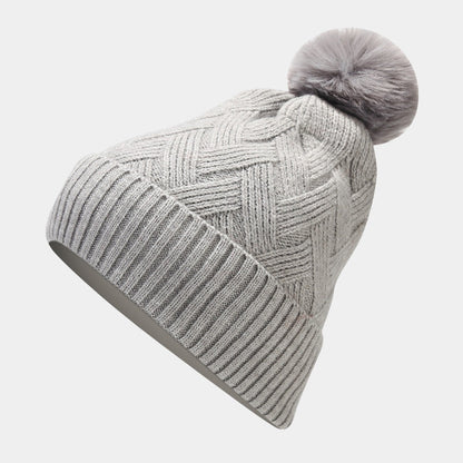 3PCS Solid Color Twist Hat & Scarf Sets