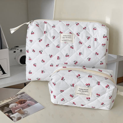 Sweet Cherry Print Make Up Bag