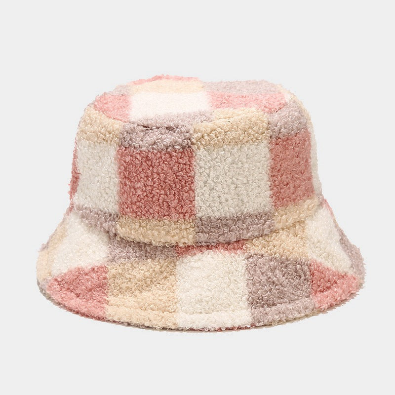 Colorful Plaid Warm Winter Bucket Hats
