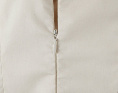 Solid Color Square Neck Pleated Midi Dress