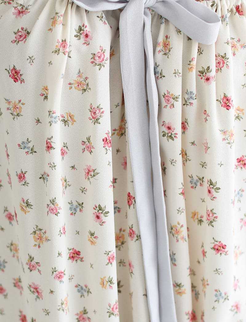 Vintage Off-Shoulder Puff Sleeve Babydoll Dress