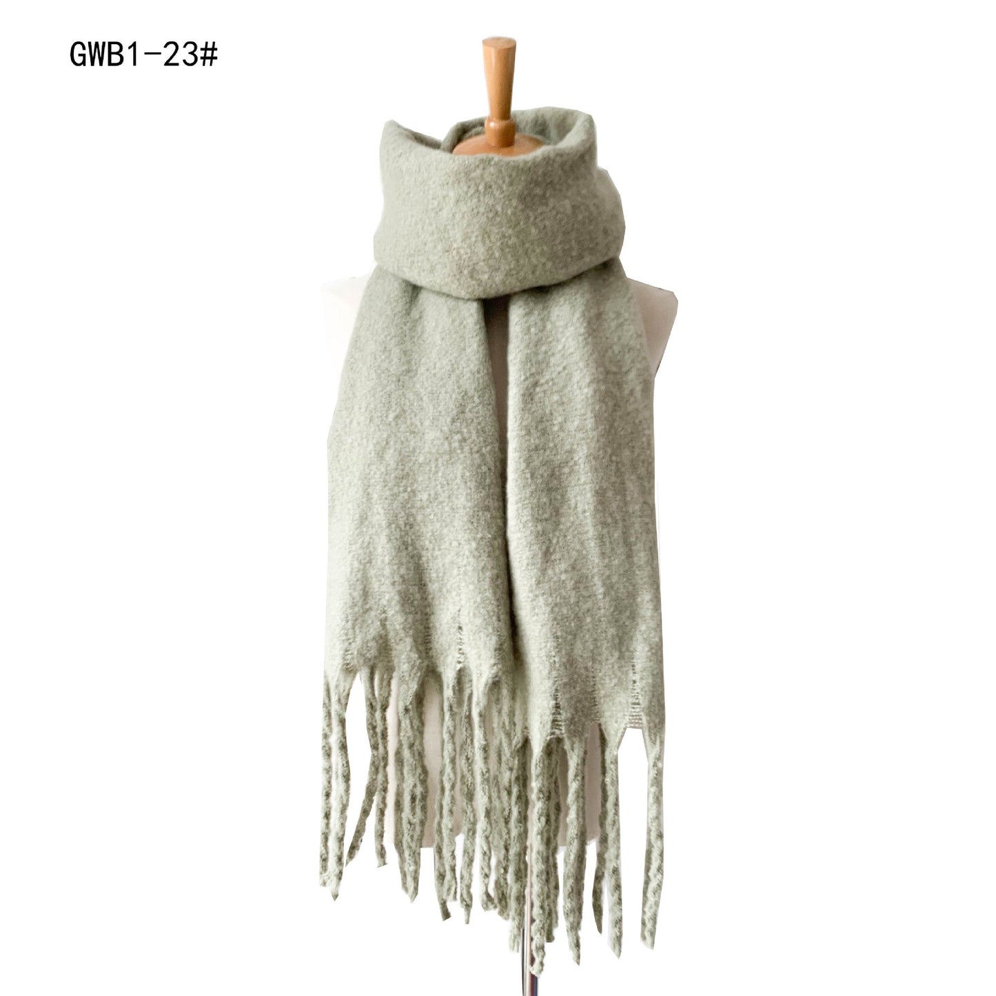 Solid Color Tassel Soft Scarves