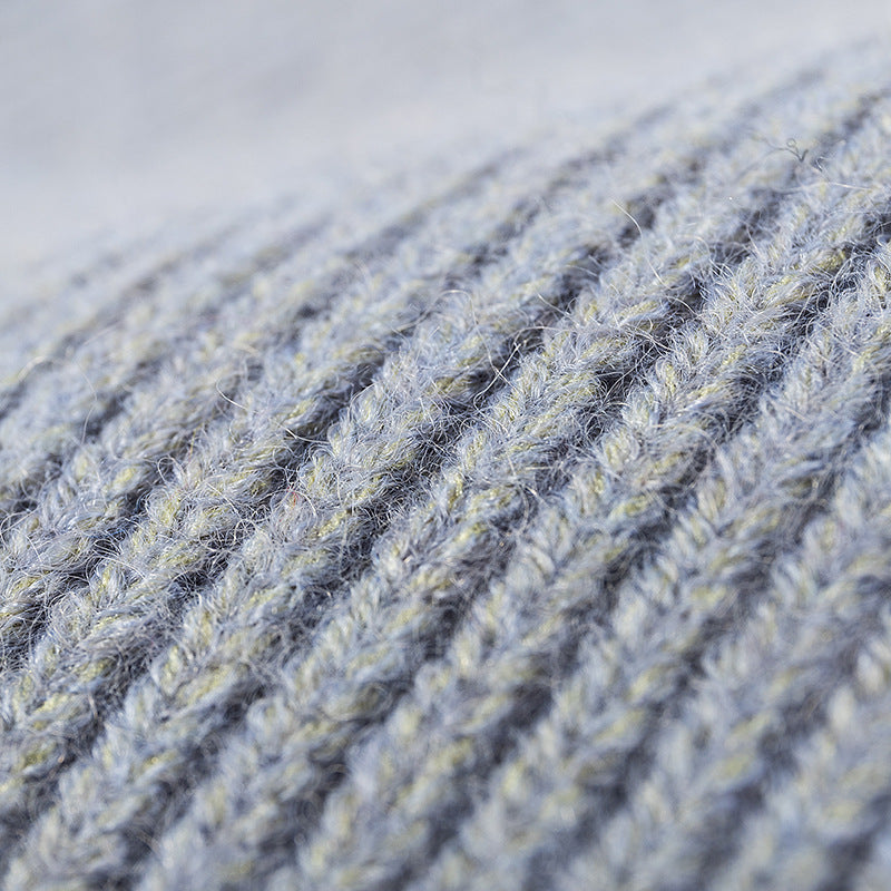 Solid Color Large Size Knit Beanie