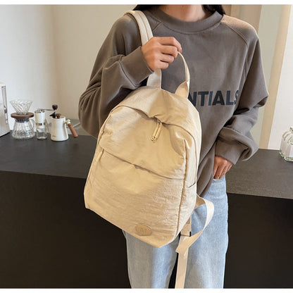 Casual Solid Color Portable Travel Backpack