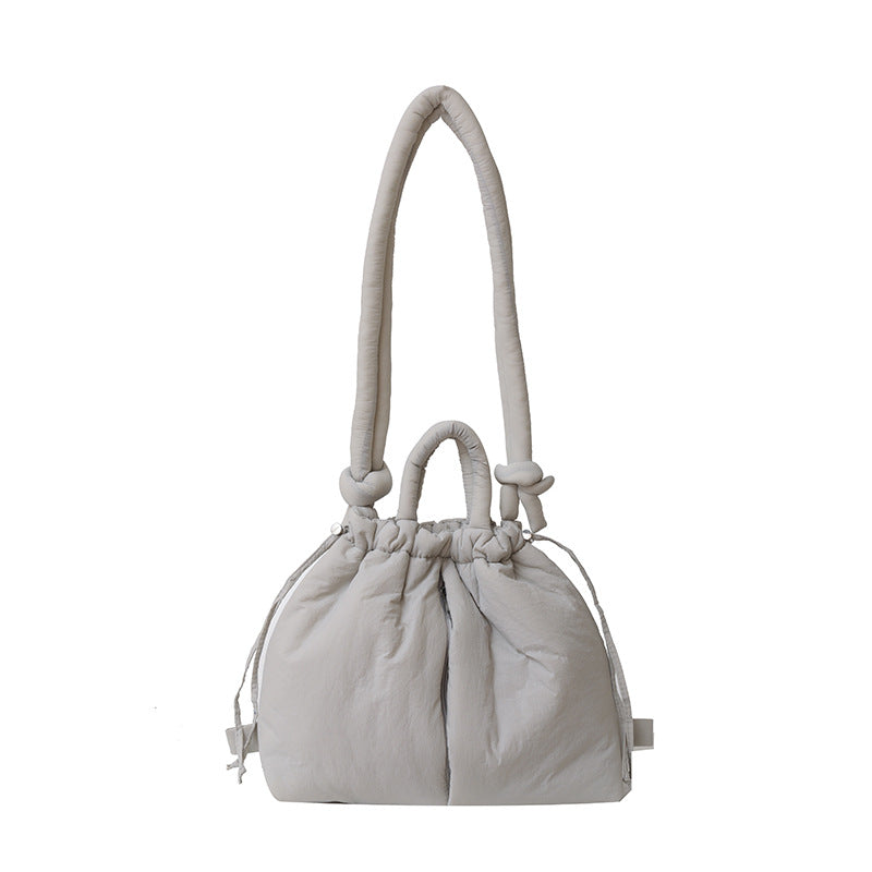 Solid Color Puffer Portable Backpack