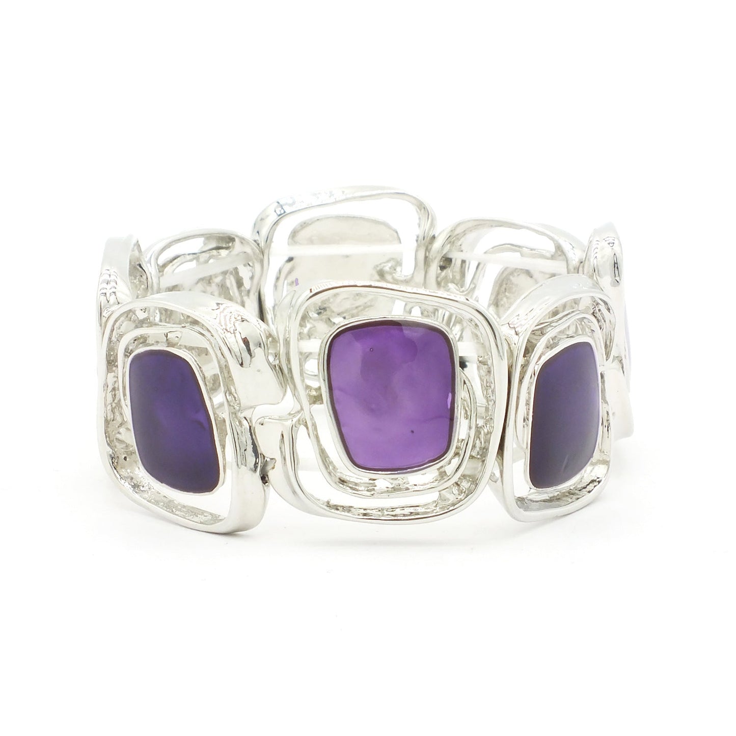 Retro Irregular Shape Enamel Stretch Bracelet