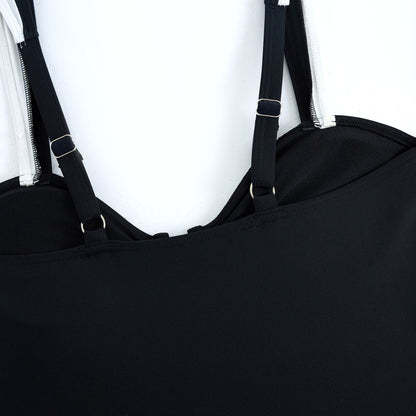 Sexy Color Block One-Piece Swimsuit