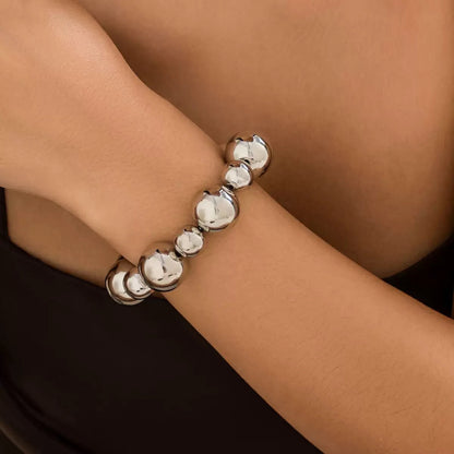 Bold Punk Style Color Contrast Bead Bracelet