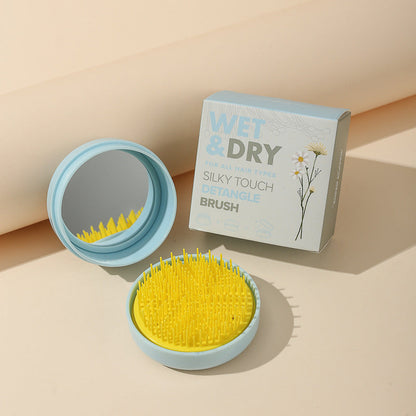 Folding Mini Pocket Cute Comb with Mirror