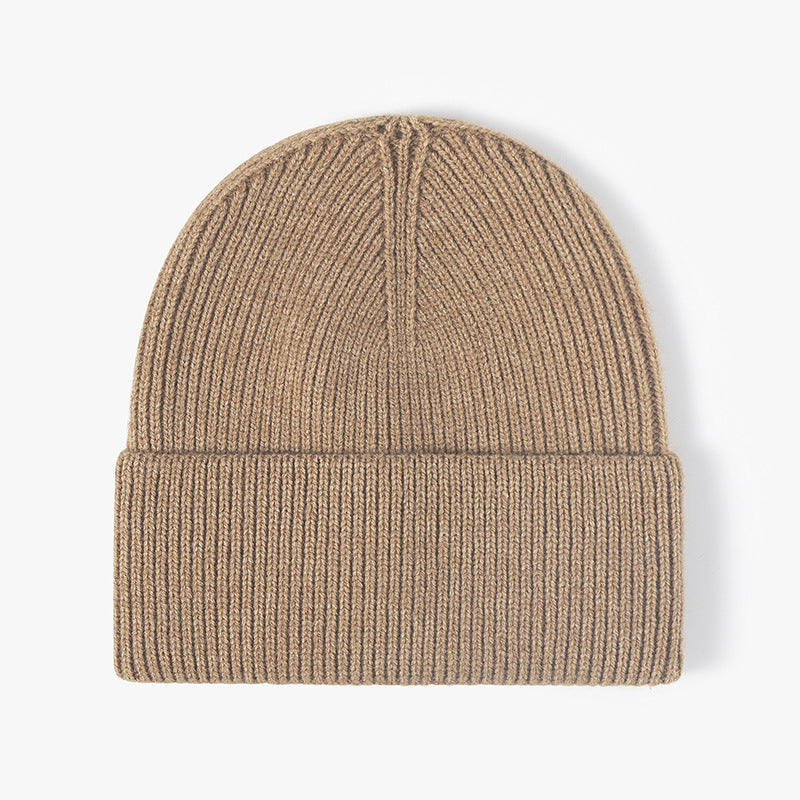Solid Color Large Size Knit Beanie