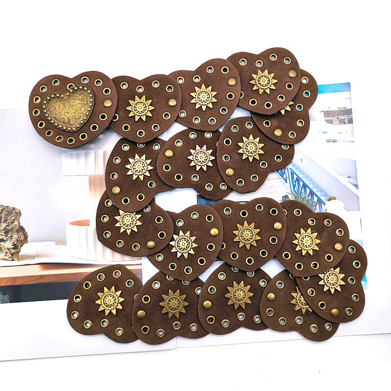 Vintage Patchwork Punk Stud Wide Belt