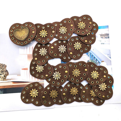 Vintage Patchwork Punk Stud Wide Belt