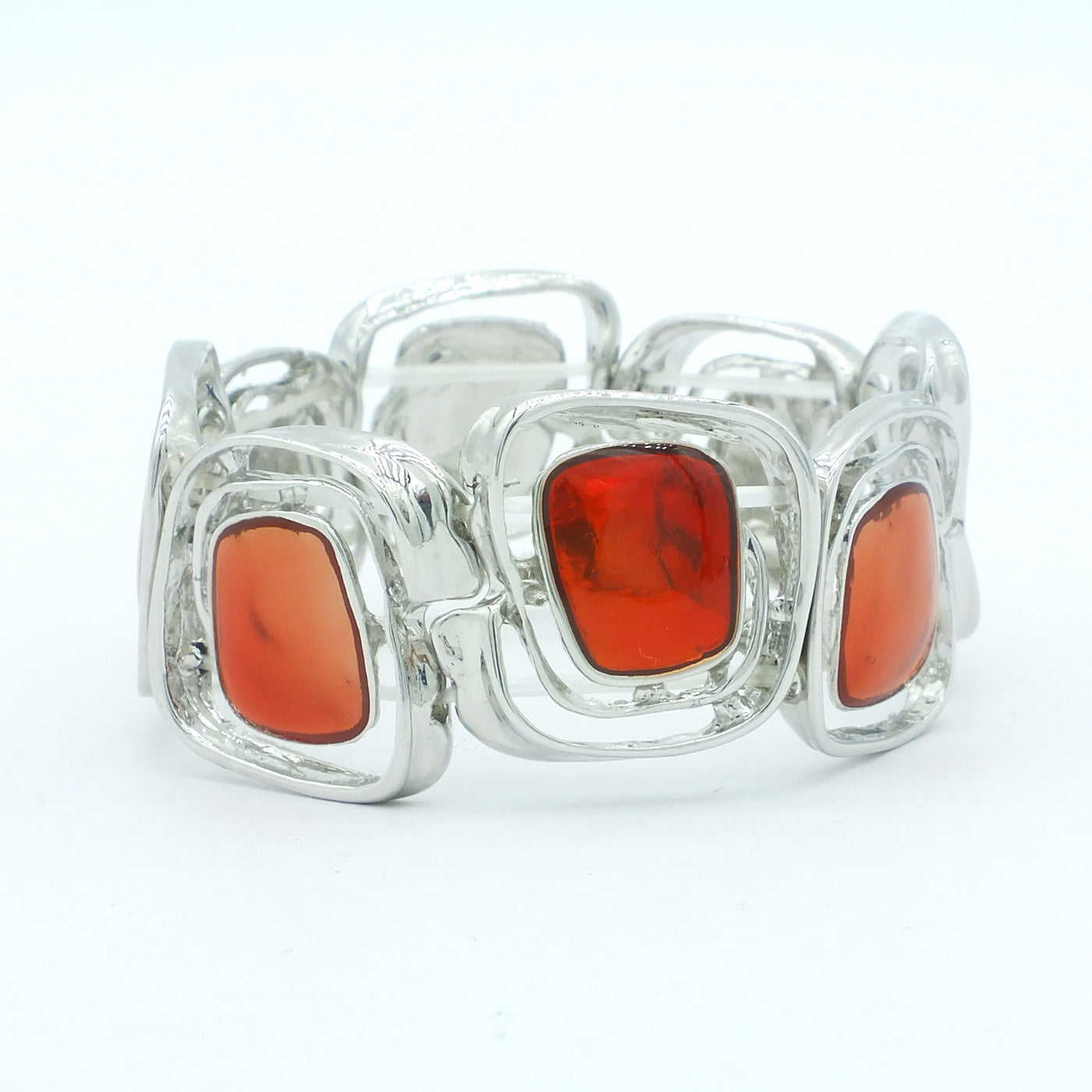 Retro Irregular Shape Enamel Stretch Bracelet