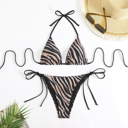 Zebra Print String Sexy Bikini Swimwear