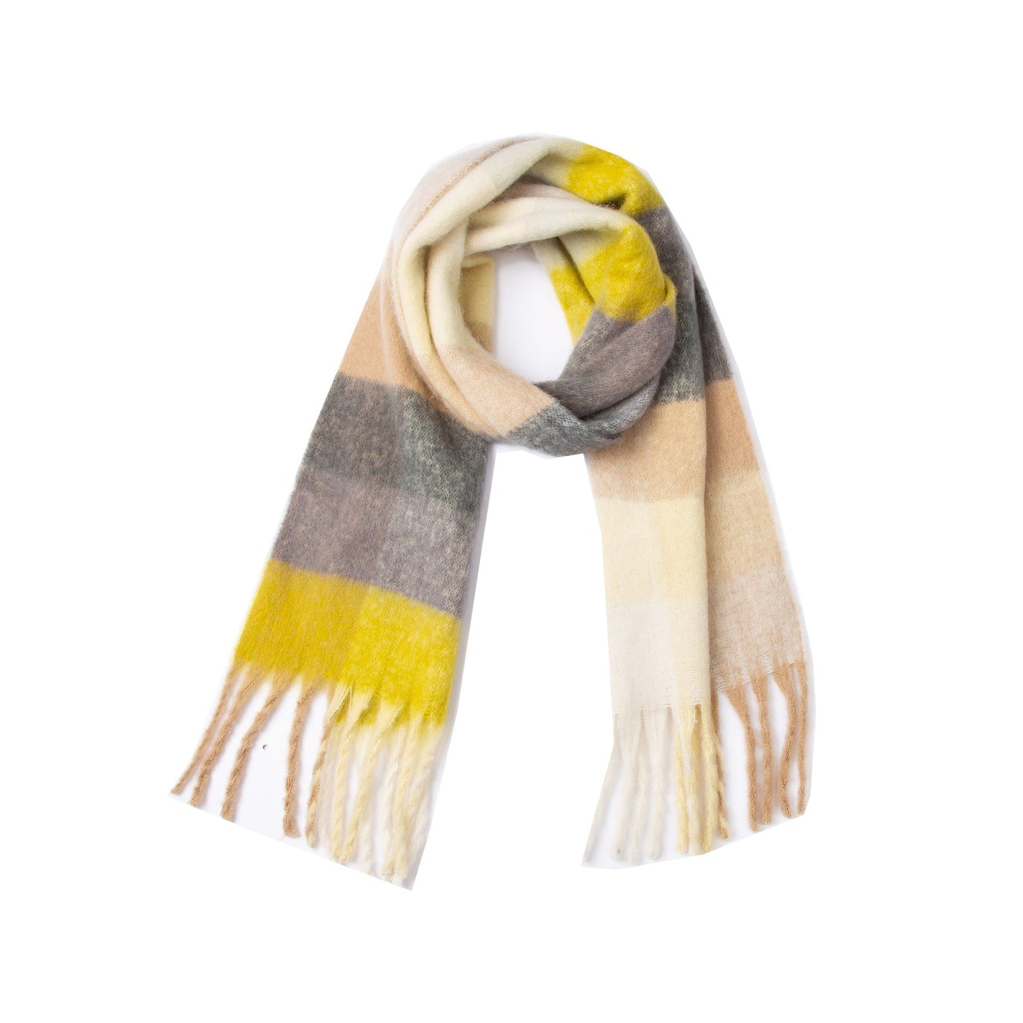 Coloful Plaid Tassel Scarves