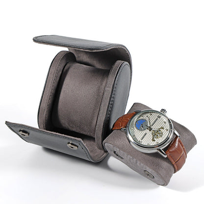 Portable PU Leather Watch Roll Organizer