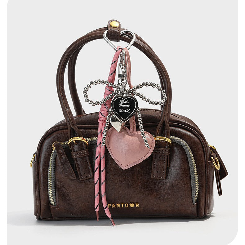 Simple Bow Heart Keychain Bag Charm