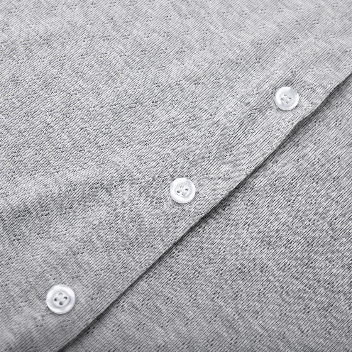 Knit Long Sleeve Top Shorts Sleepwear Set