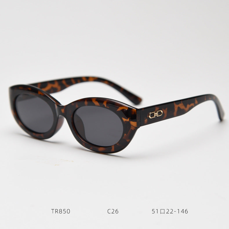 Vintage Cat Eye Polarized Small Frame Sunglasses