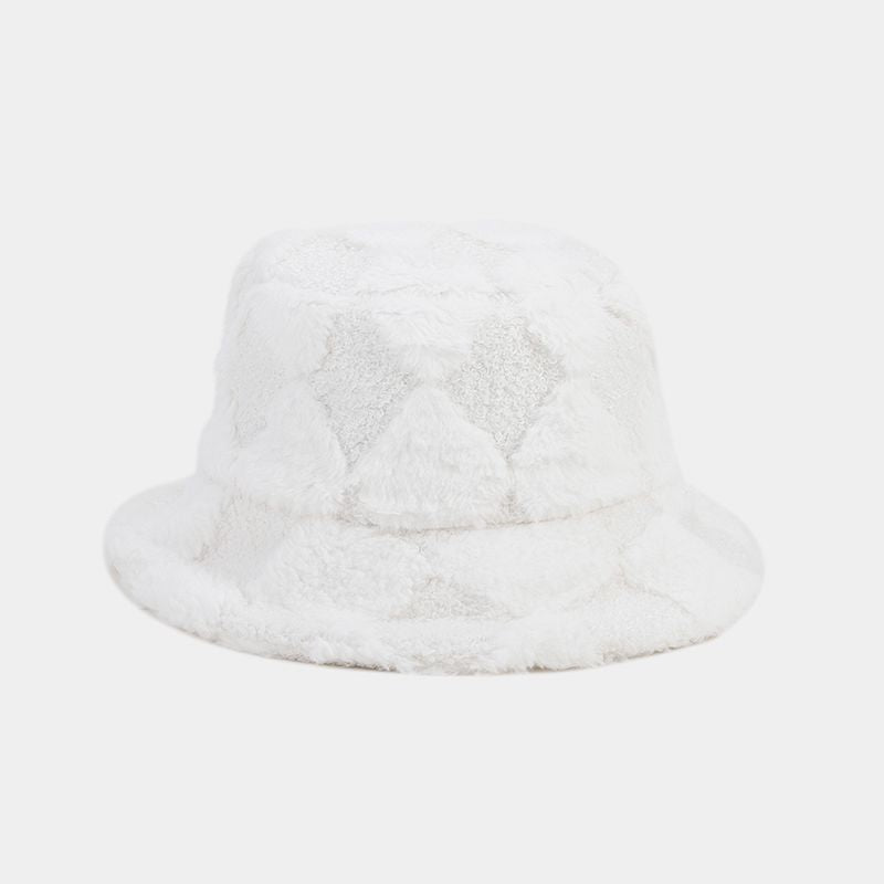 Solid Color Simple Diamond Checker Bucket Hats