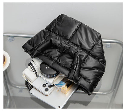 Solid Color Simple Puffer Handbag