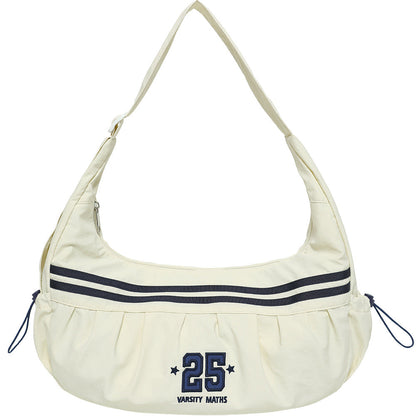 Simple Solid Color Print Portable Crossbody Bag