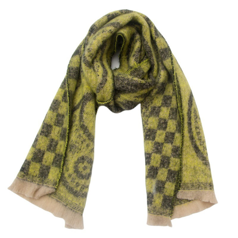 Plaid Print Vintage Scarves