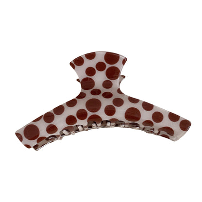 Simple Polka Dot Color Block Hair Claw