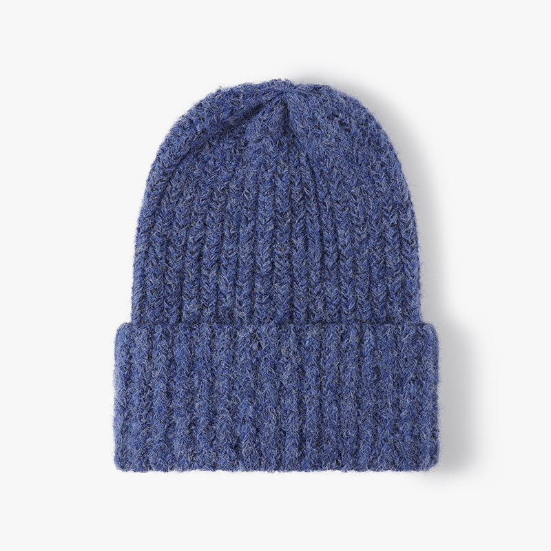 Simple Solid Color Knit Hat Lengthen Beanie