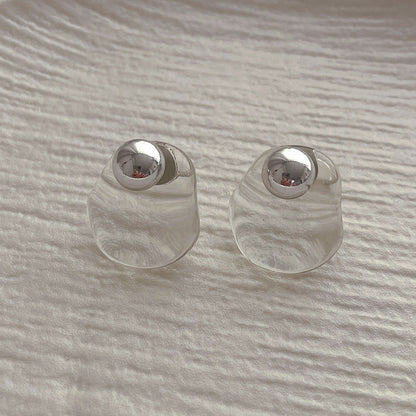 Simple Irregular Transparent Resin Earrings