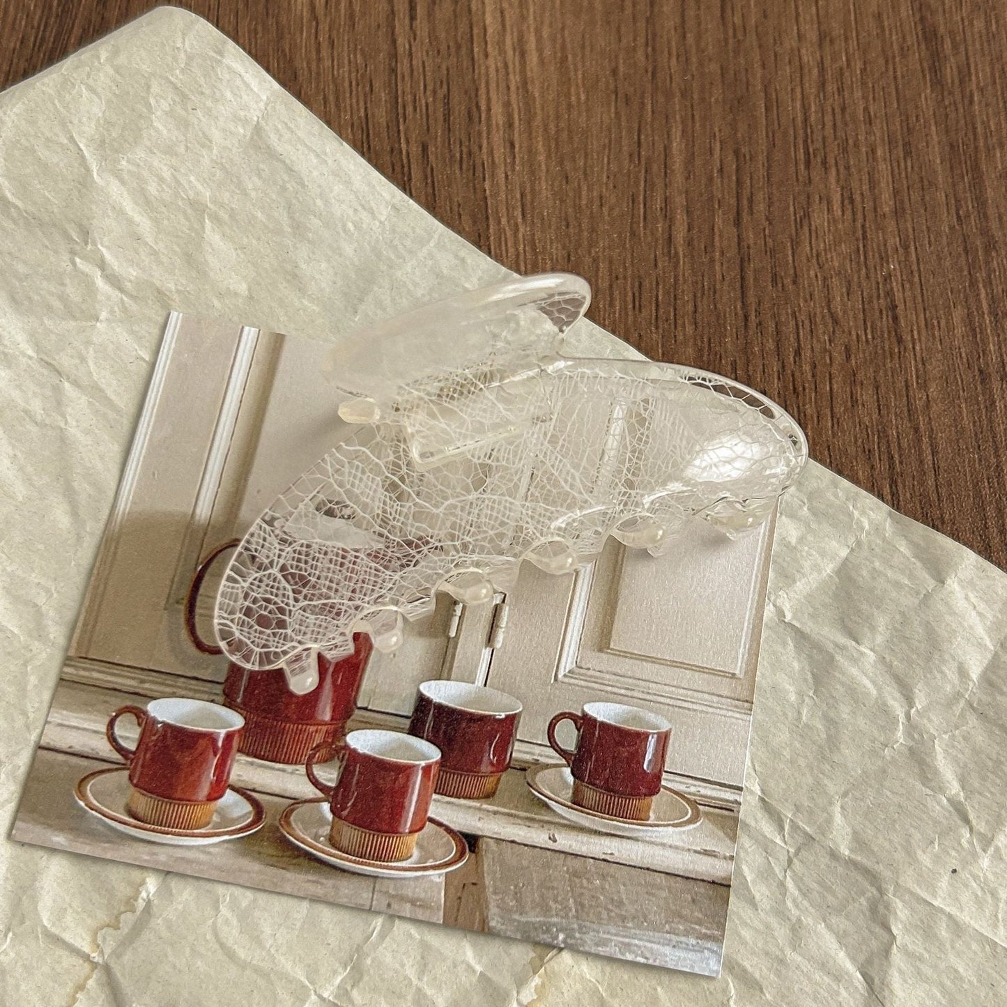 Elegant Lace Solid Color Hair Claw Clip