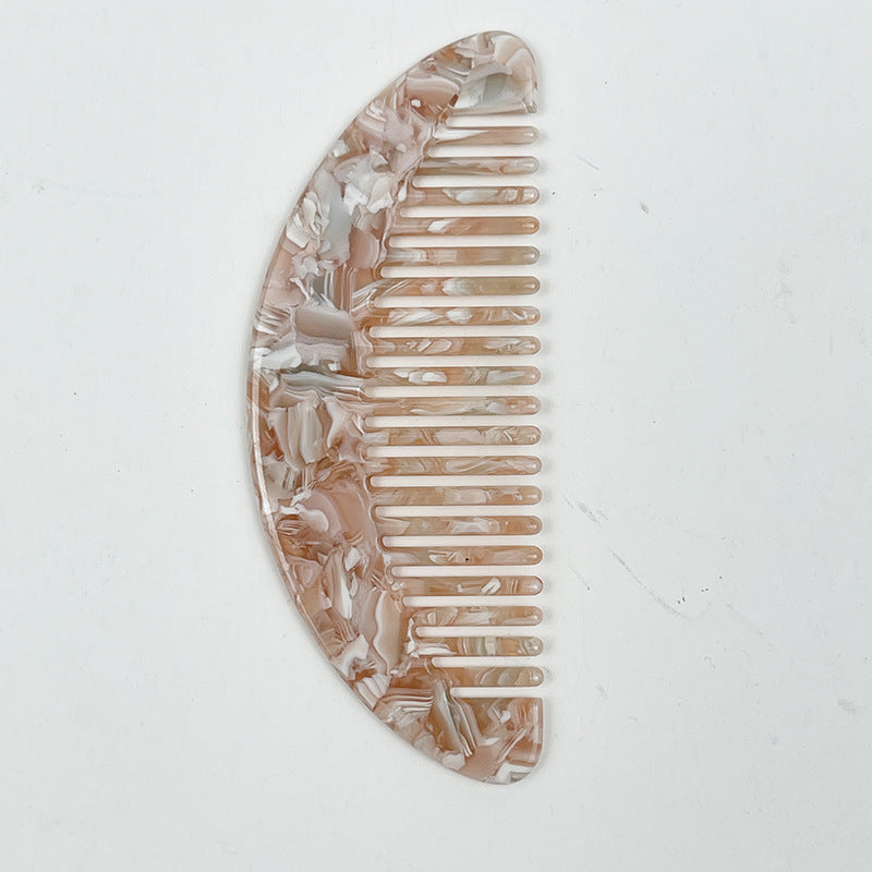 Acrylic Half-Moon Portable Hair Combs