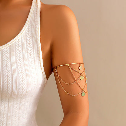 Punk Tassel Hang Chain Arm Cuff