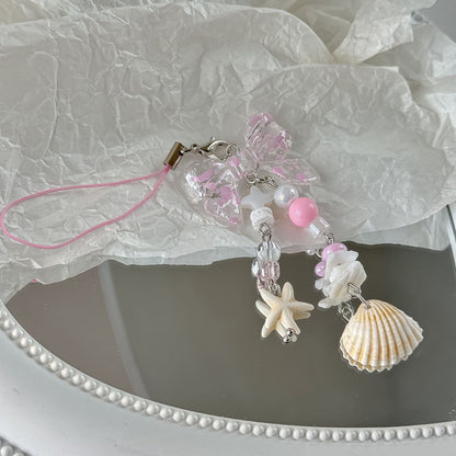 Cute Pink Butterfly Starfish Bag Charm
