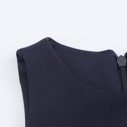 Trendy Round Neck Pleated Mini Dress