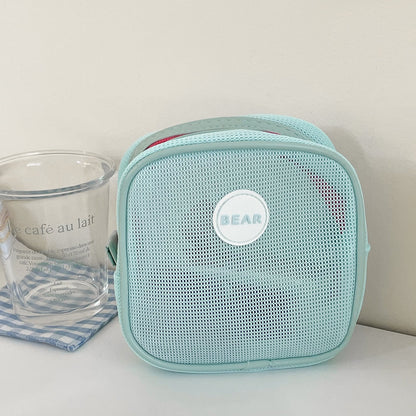 Square Solid Color Mini Make Up Bags