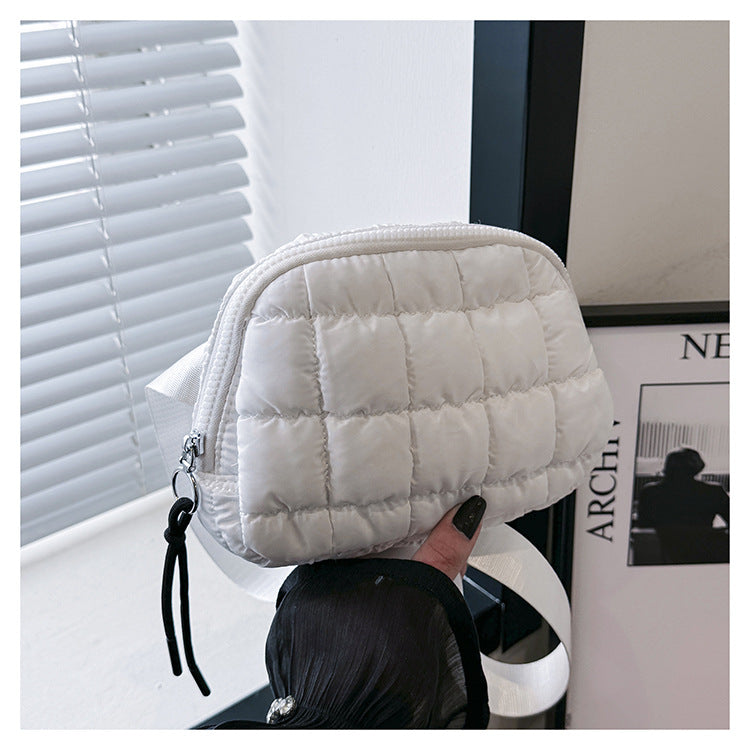 Candy Color Plaid Waist Bag Casual Chest Bag