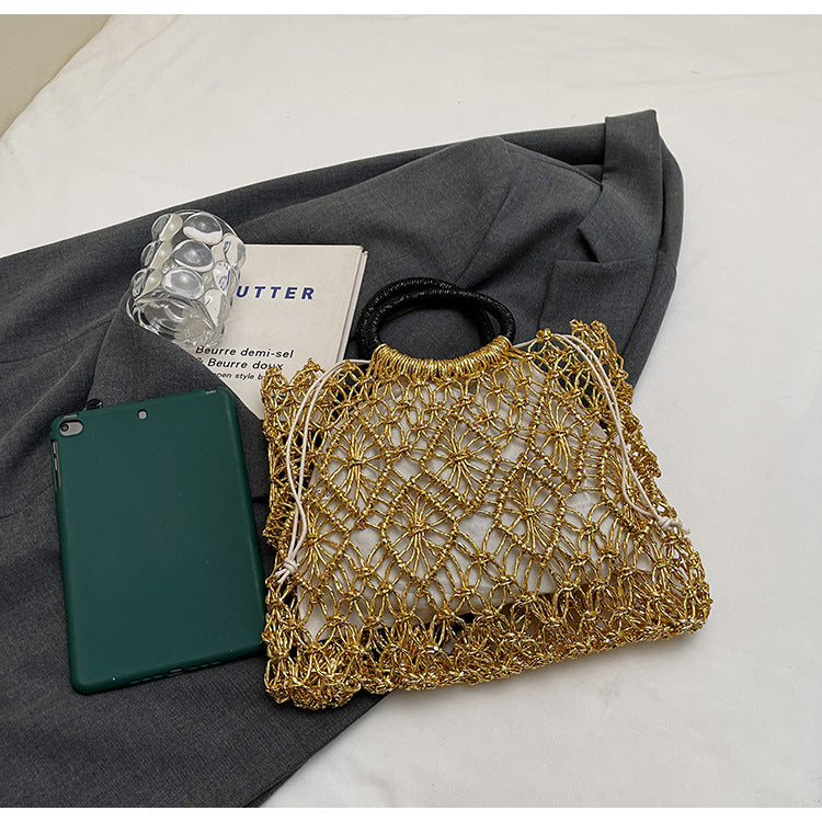 Hollow Out Braided Large Tote Bags