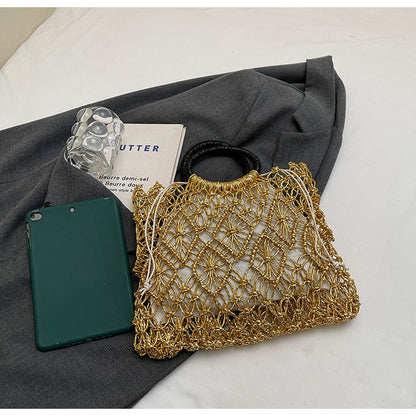 Hollow Out Braided Large Tote Bags