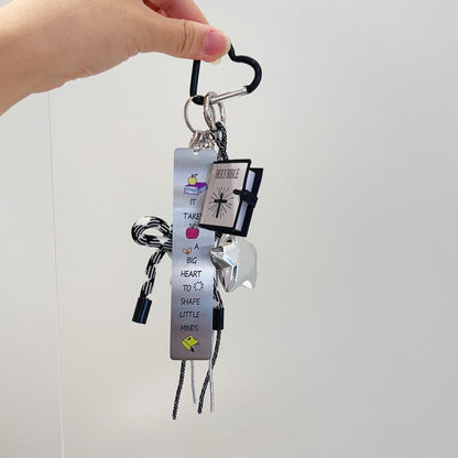 Rope Bow Book Keychain Bag Charms