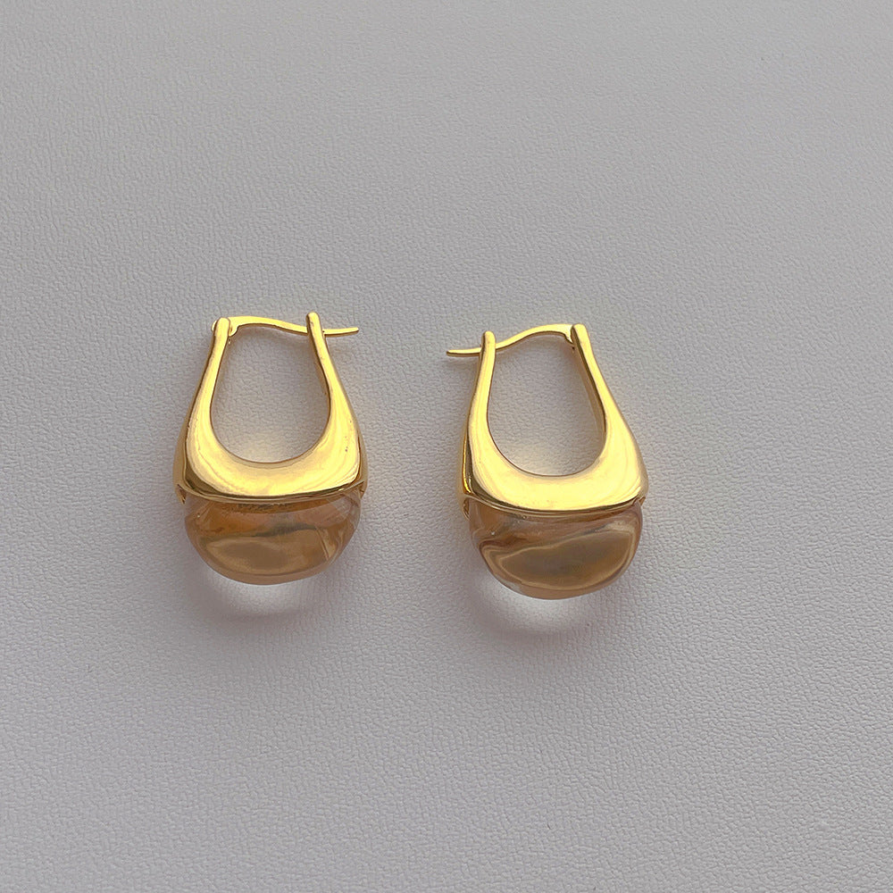 Vintage Crystal Elegant Simple Hoop Earrings