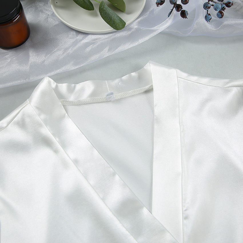 Sexy Feather Waist Tie Homewear Dress