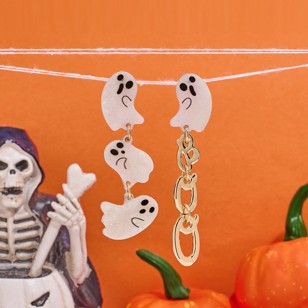 Halloween Acrylic Ghost Drop Dangle Earrings