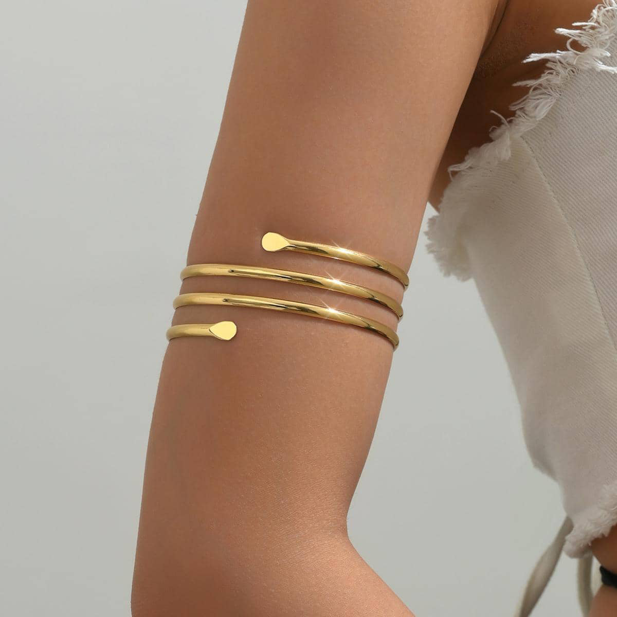 Simple Layered Punk Arm Cuff