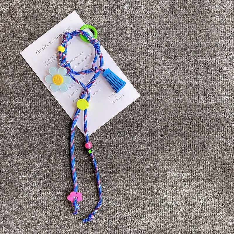 Cute Flower Braided Keychain Bag Charm