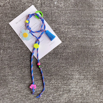 Cute Flower Braided Keychain Bag Charm